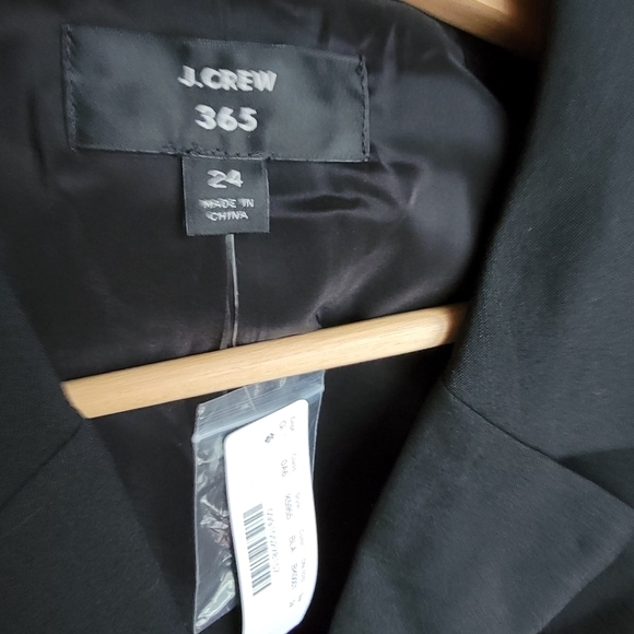 J. Crew Single Button Blazer in Everyday Wool Black size 24 NWT - Picture 5 of 8